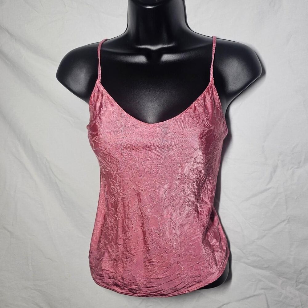 2022 victorias secret pink floral satin open back top